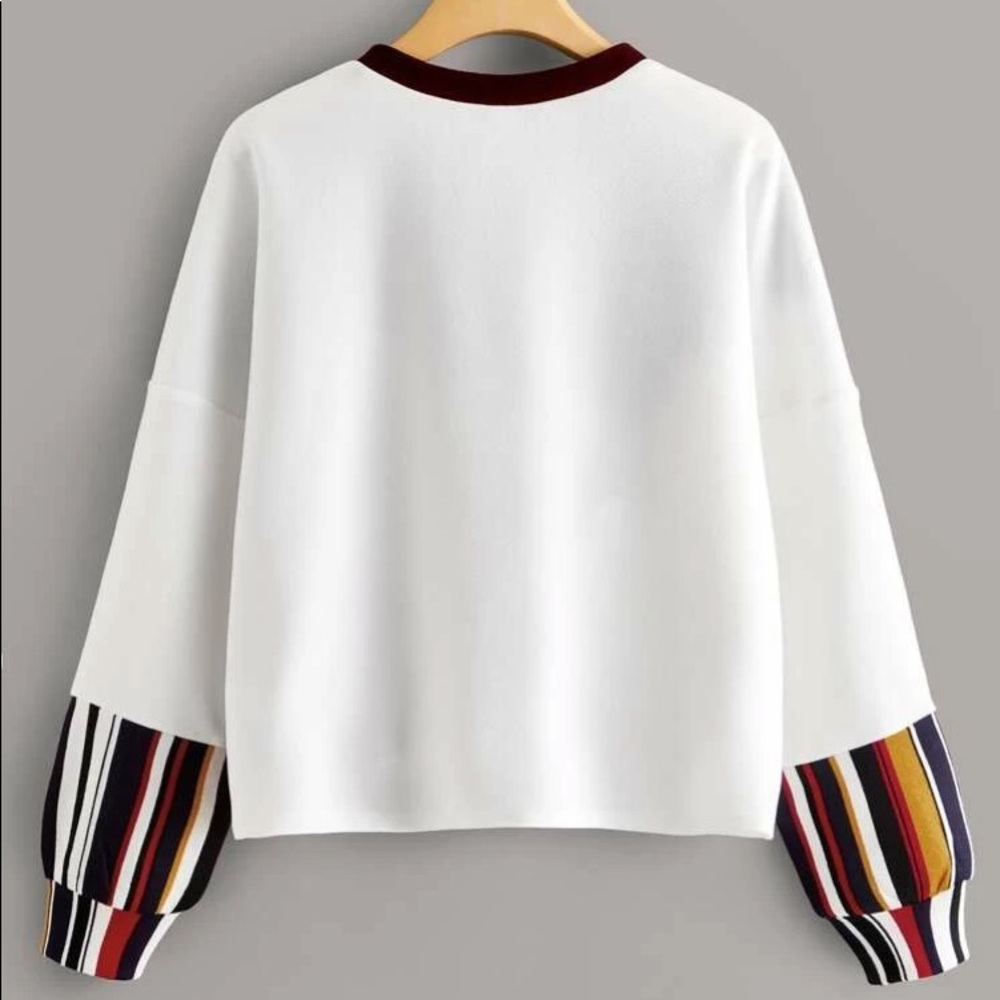 NEW Boutique! Striped Color Block Pullover - Picture 2 of 5